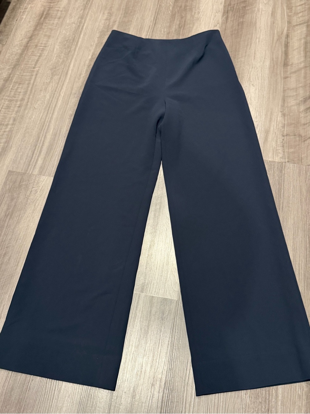 T by Alexander Wang Wide Leg Pull On Crepe Pants Navy Women’s Size 8